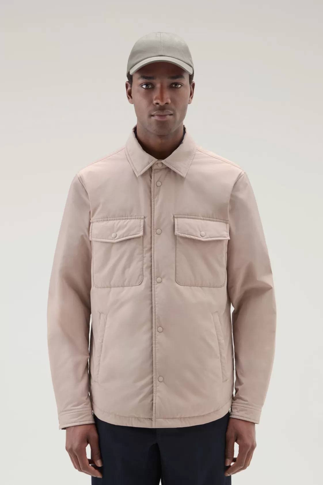 Overshirts & Shirt Jackets>woolrich Alaskan Padded Shirt Jacket In Urban Touch Rope