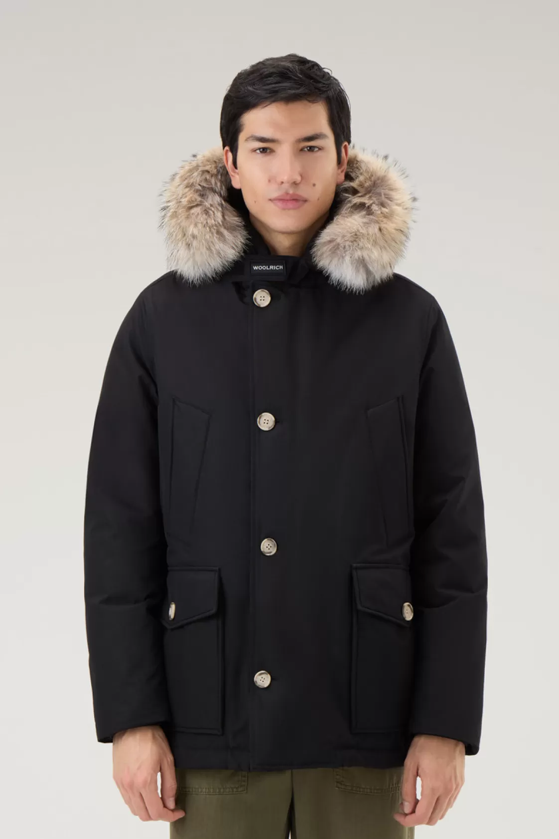 Parkas | Icons>woolrich Arctic Anorak In Ramar Cloth With Detachable Fur Black