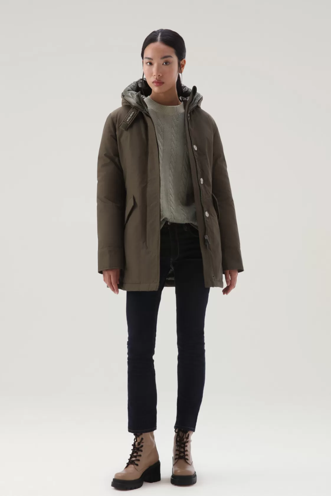 Parkas>woolrich Arctic Parka In Ramar Cloth Dark Green