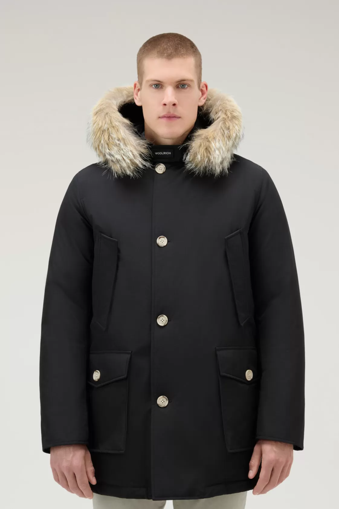 Parkas | Icons>woolrich Arctic Parka In Ramar Cloth With Detachable Fur Trim Black