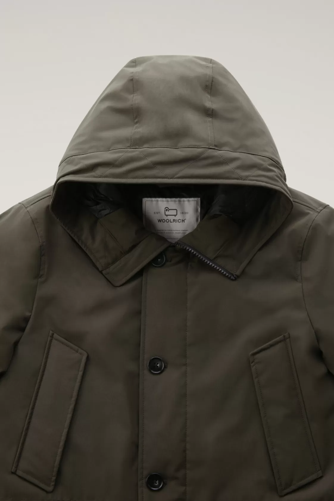 Parkas>woolrich Arctic Parka In Stretch Nylon Dark Green