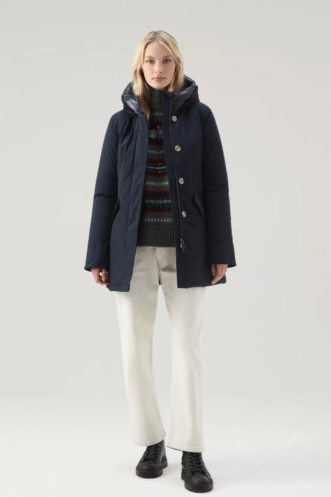 Parkas>woolrich Arctic Parka In Urban Touch Melton Blue