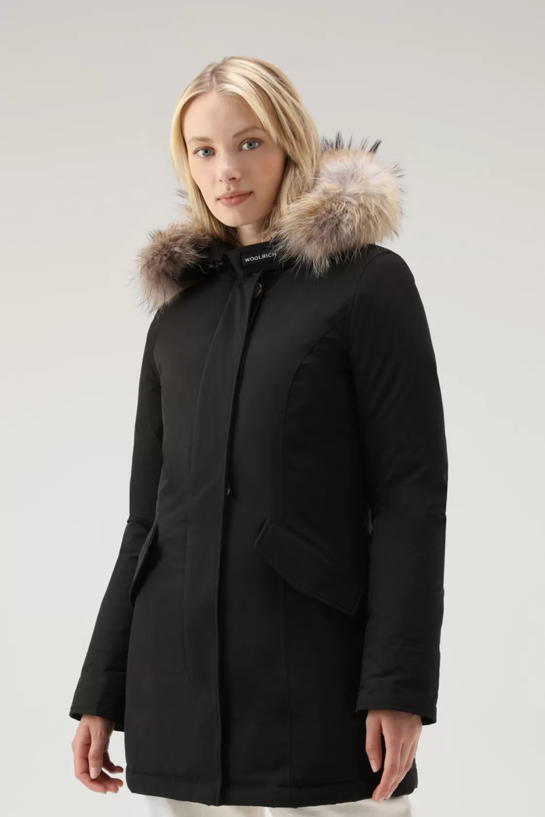 Parkas>woolrich Arctic Parka In Urban Touch With Detachable Fur Black