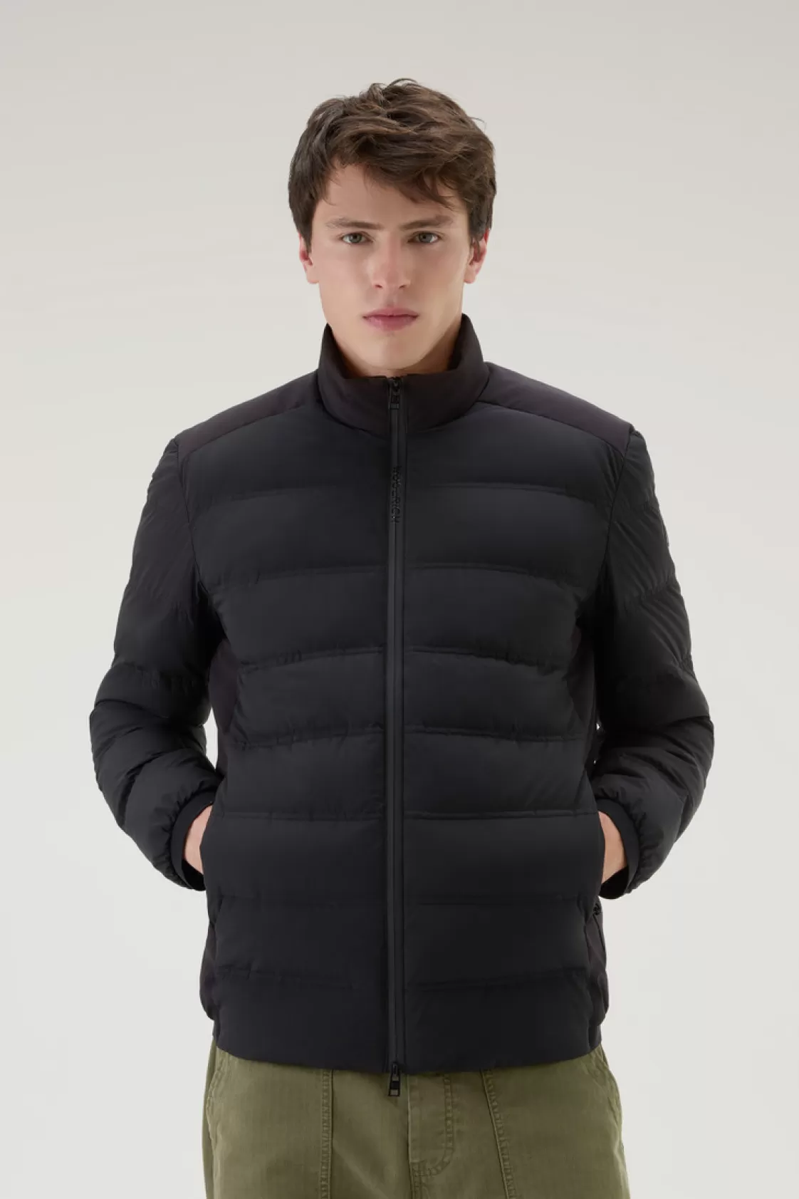 Down Jackets | Jackets>woolrich Bering Down Jacket In Stretch Nylon Black