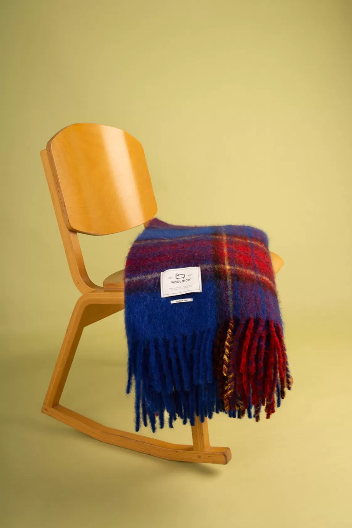 Blankets | Blankets>woolrich Blanket In An Alpaca, Mohair, And Wool Blend Royal