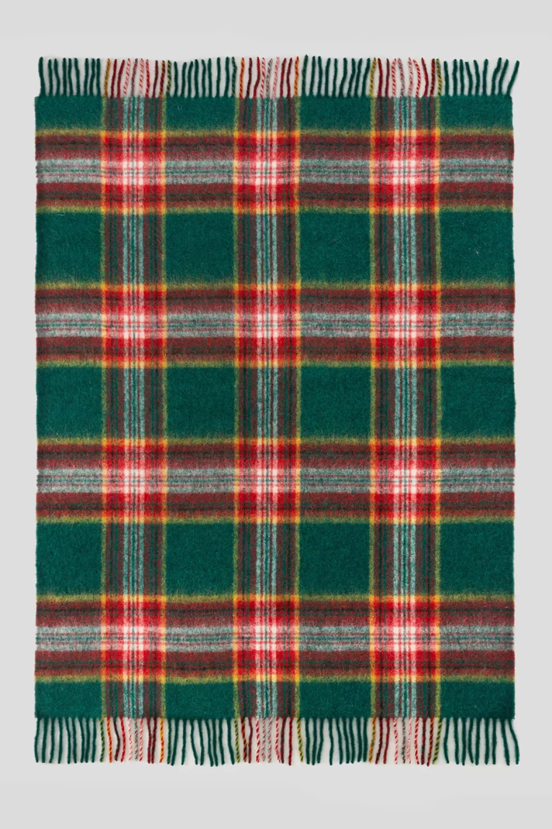 Blankets | Blankets>woolrich Blanket In An Alpaca, Mohair, And Wool Blend Waxed Green