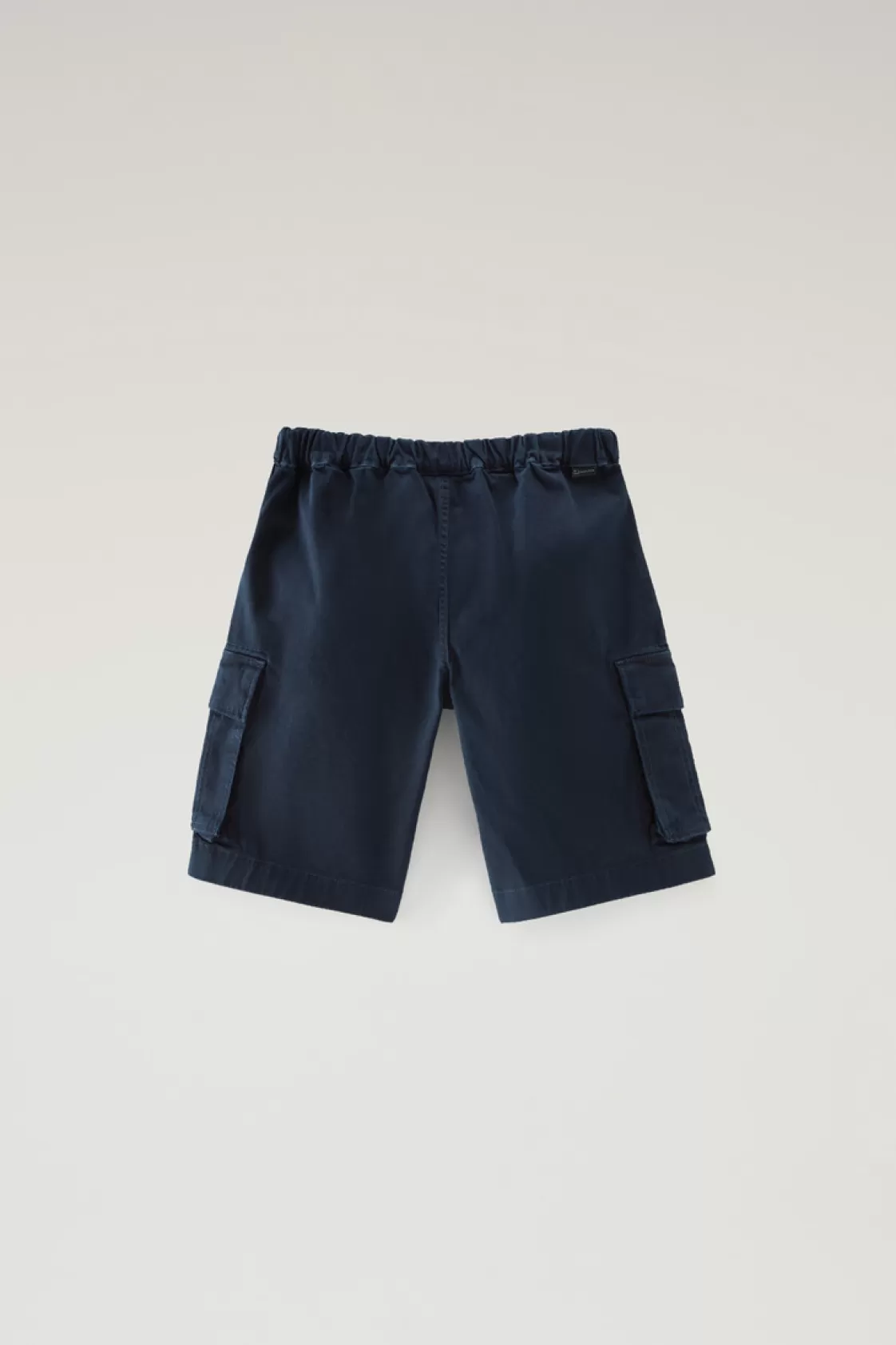 Apparel>woolrich Boys' Garment-Dyed Cargo Shorts In Stretch Cotton Melton Blue