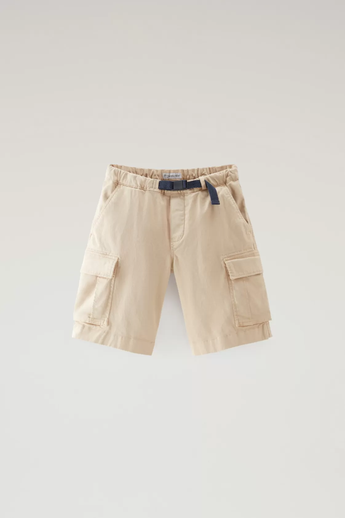 Apparel>woolrich Boys' Garment-Dyed Cargo Shorts In Stretch Cotton Beach Sand