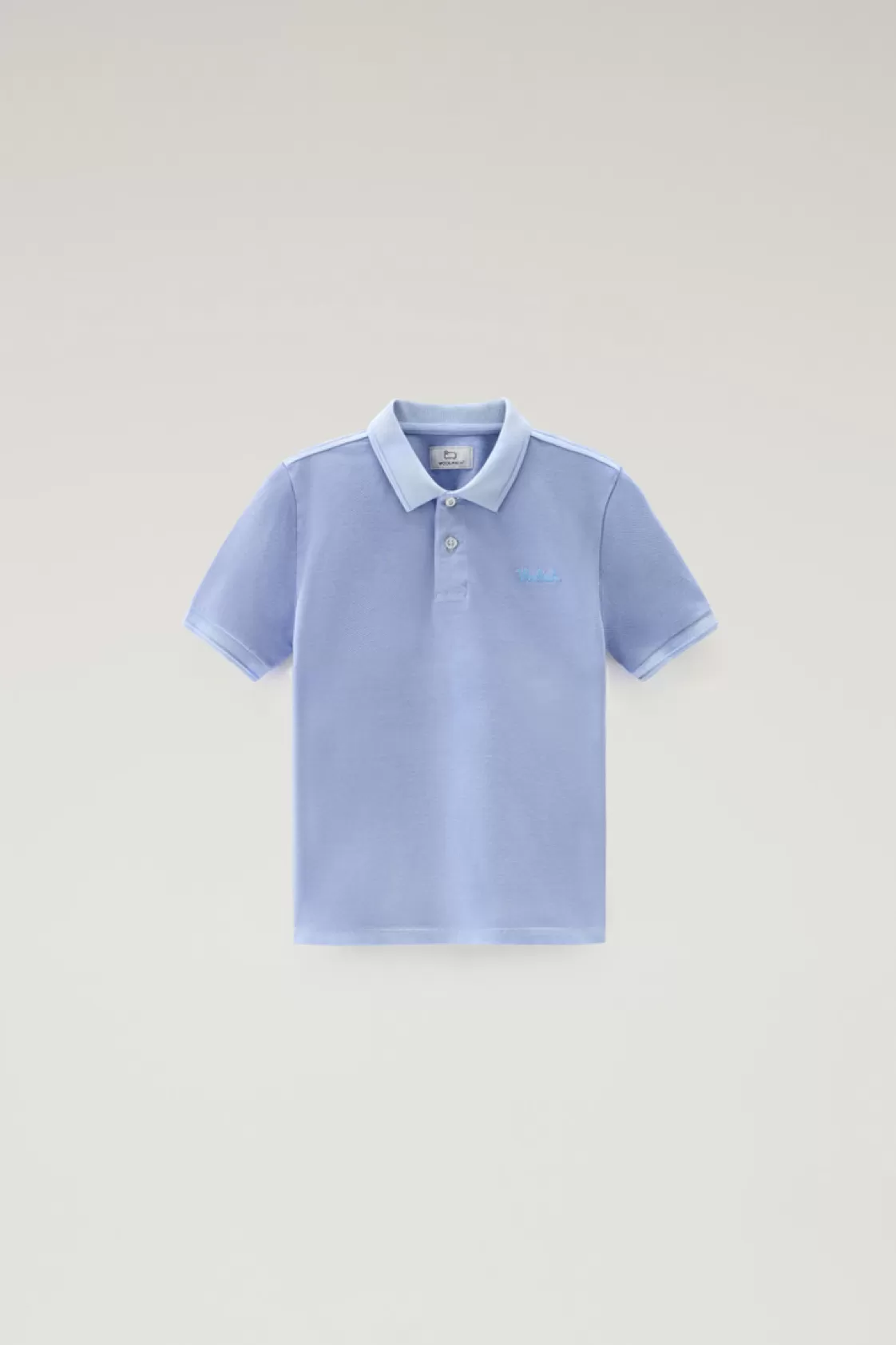 Apparel>woolrich Boys' Garment-Dyed Stretch Cotton Mackinack Polo Shirt Sea Breeze