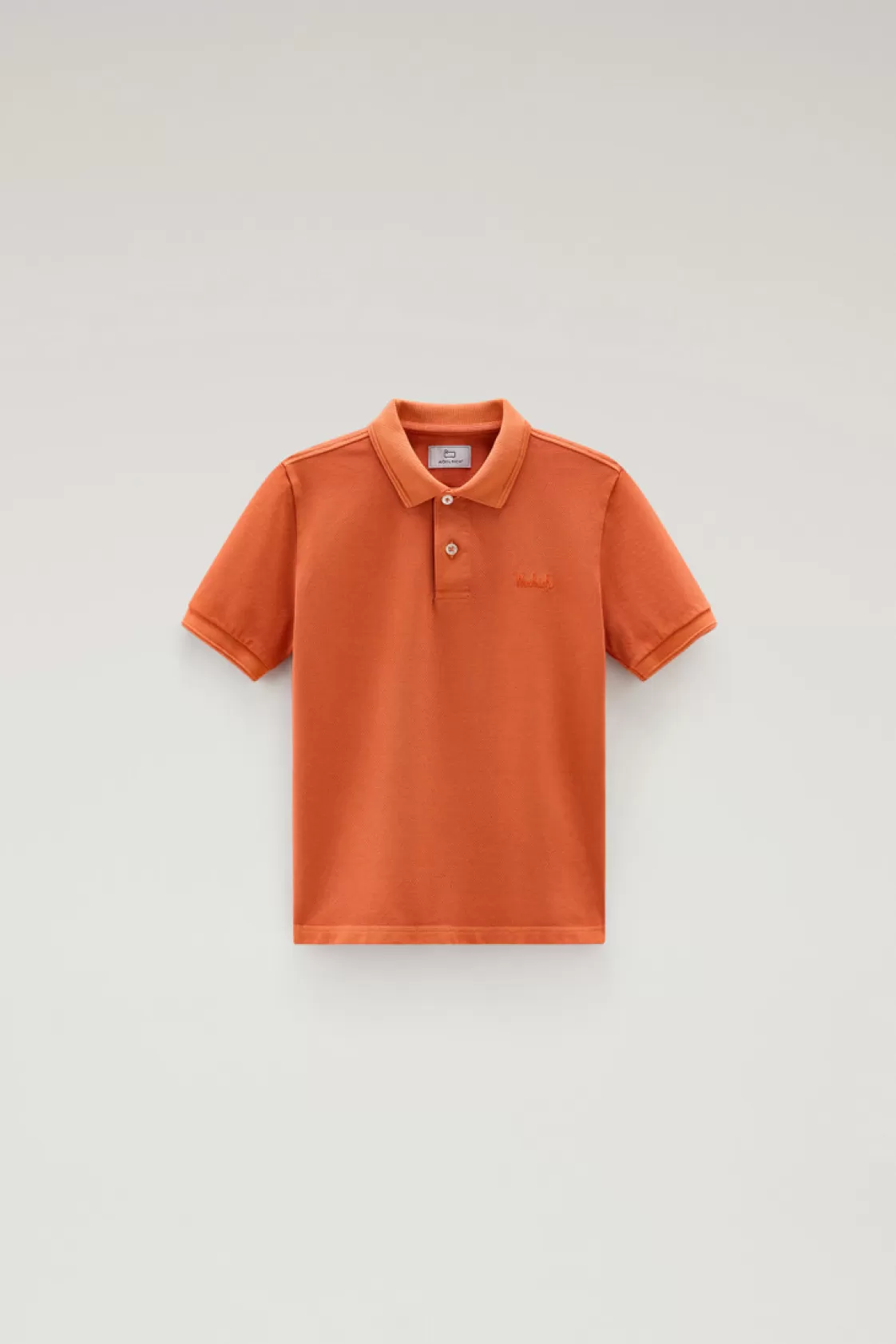 Apparel>woolrich Boys' Garment-Dyed Stretch Cotton Mackinack Polo Shirt Koi