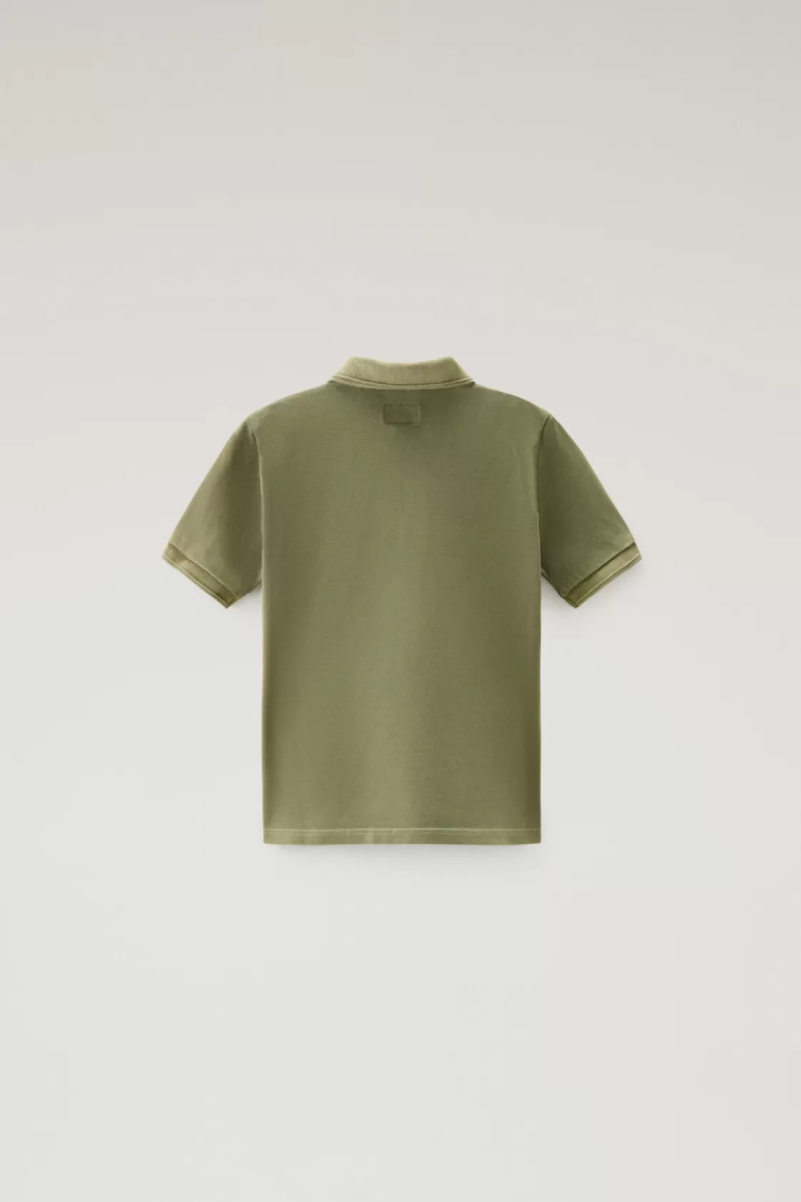 Apparel>woolrich Boys' Garment-Dyed Stretch Cotton Mackinack Polo Shirt Lake Olive