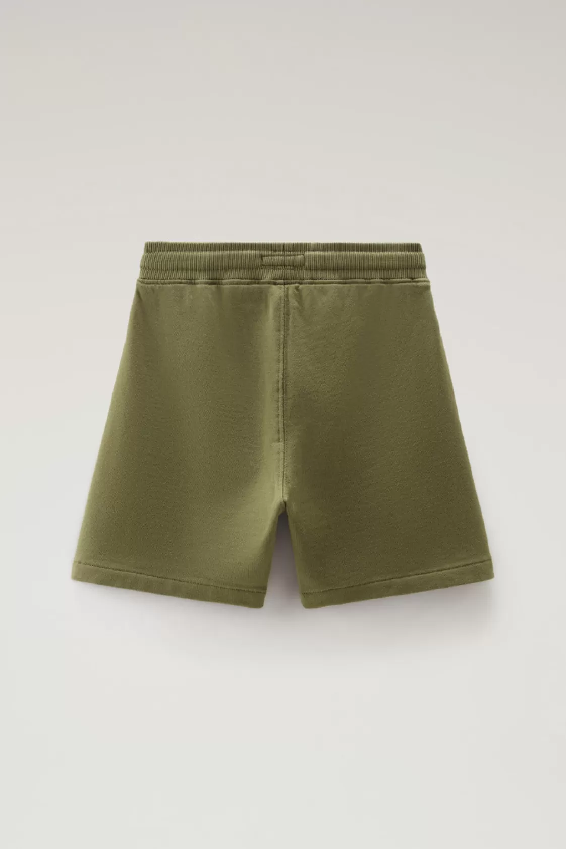 Apparel>woolrich Boys' Pure Cotton Fleece Shorts With Drawstring Lake Olive