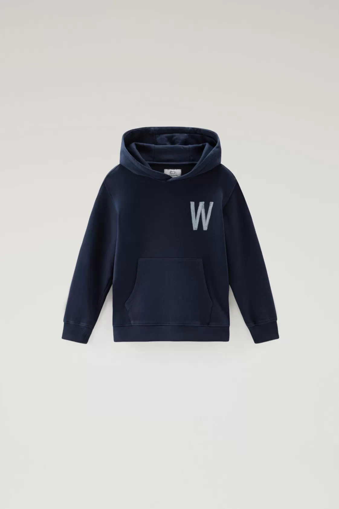 Apparel>woolrich Boys' Pure Cotton Hoodie Melton Blue