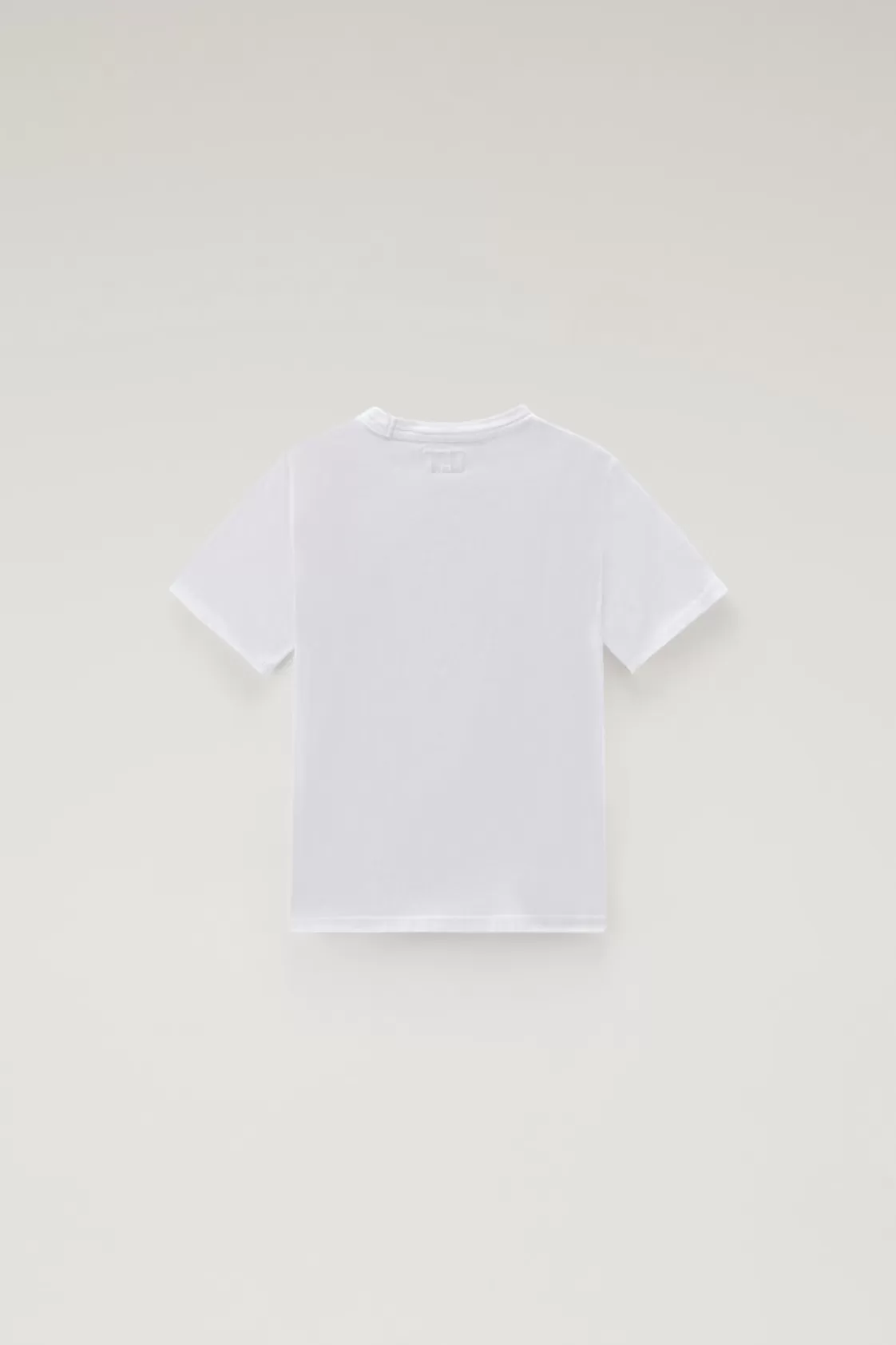 Apparel>woolrich Boys' Pure Cotton T-Shirt With Embroidery Bright White