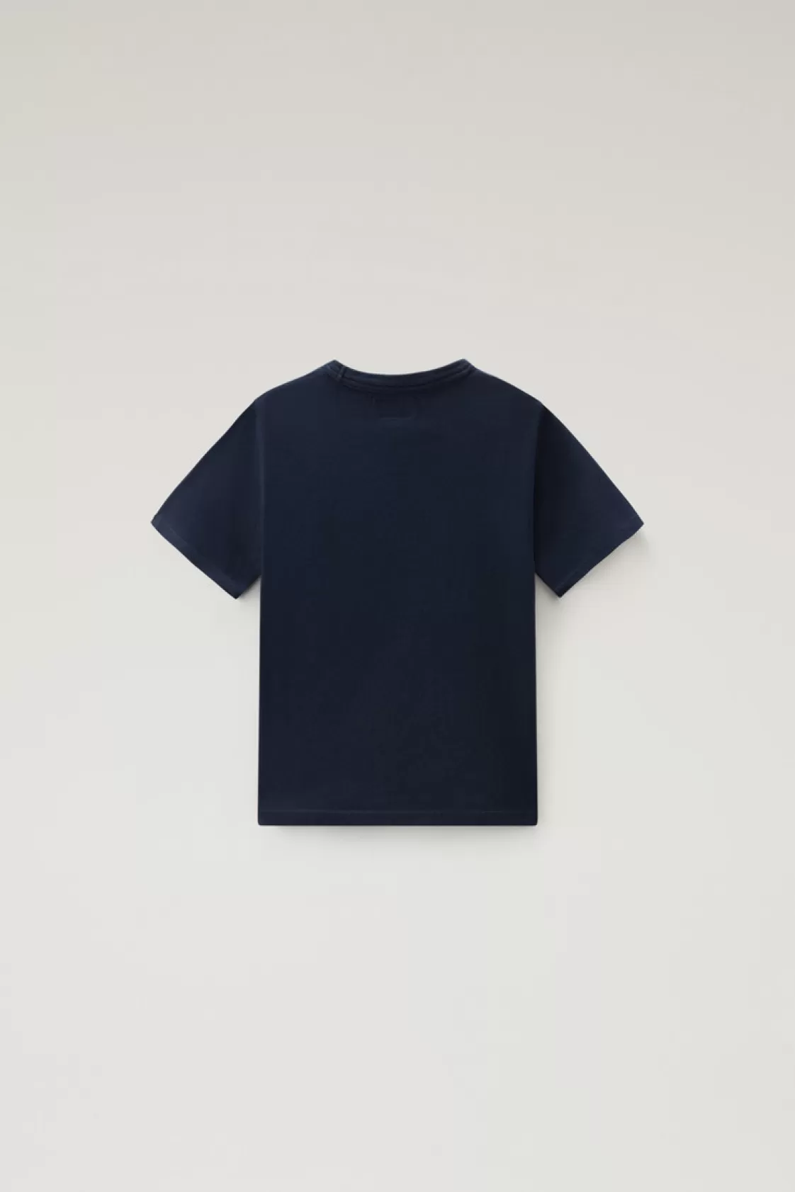 Apparel>woolrich Boys' Pure Cotton T-Shirt With Embroidery Melton Blue