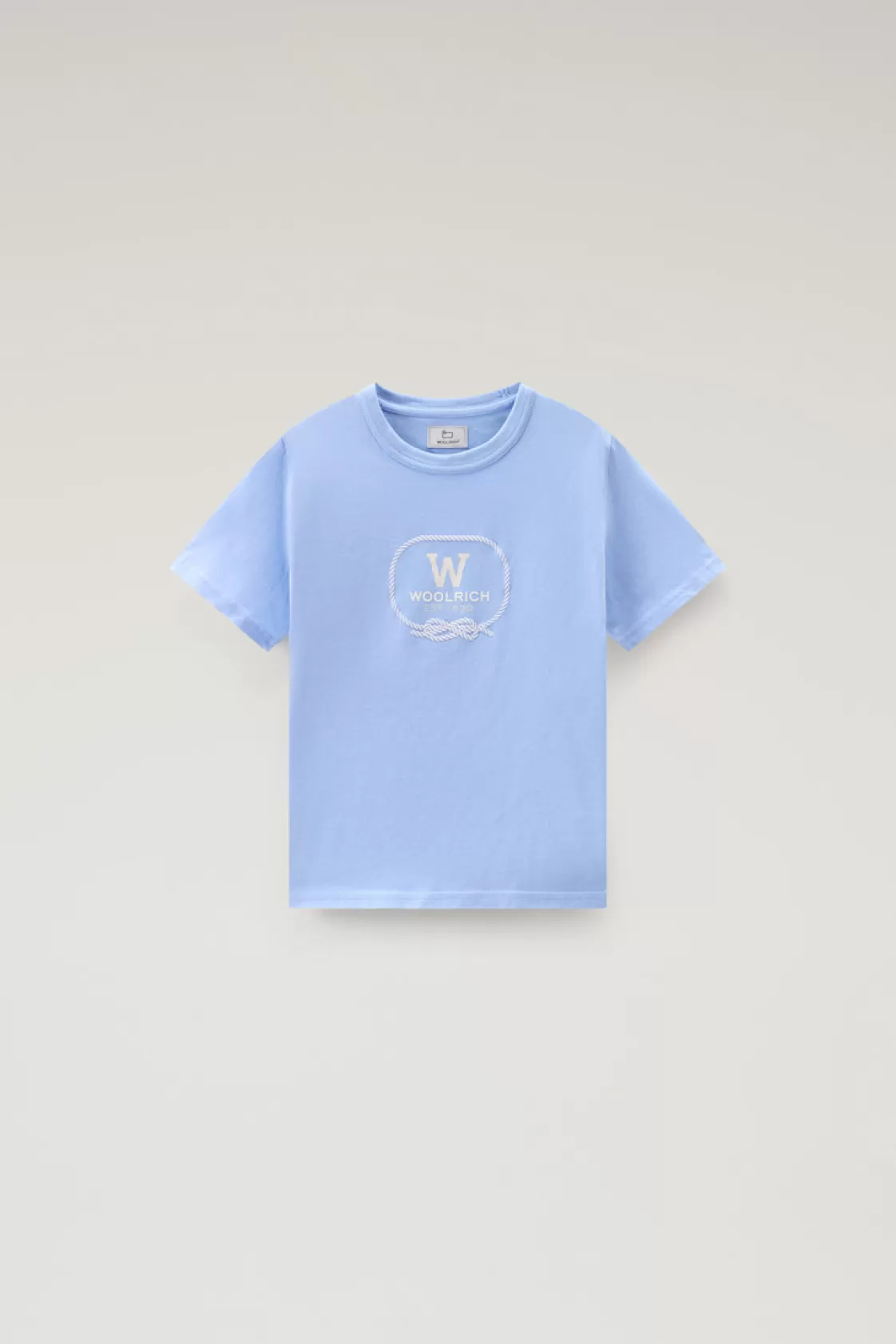 Apparel>woolrich Boys' Pure Cotton T-Shirt With Graphic Print Sea Breeze