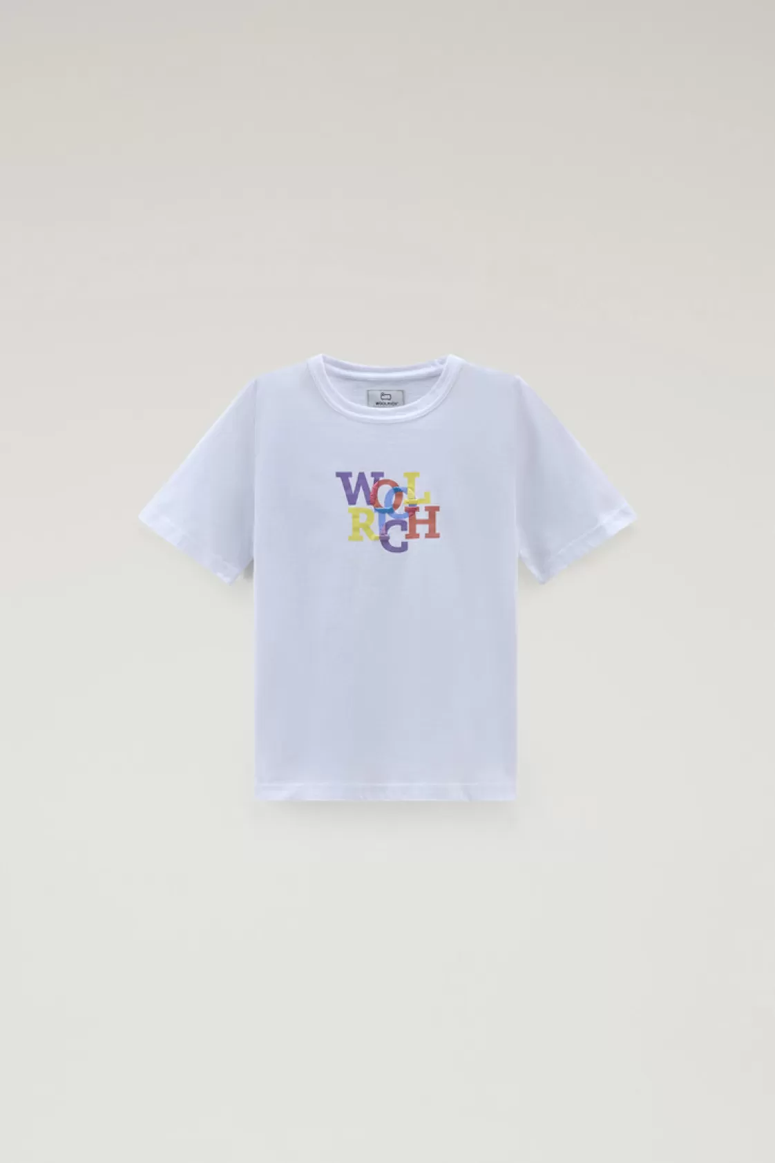 Apparel>woolrich Boys' Pure Cotton T-Shirt With Graphic Print Bright White