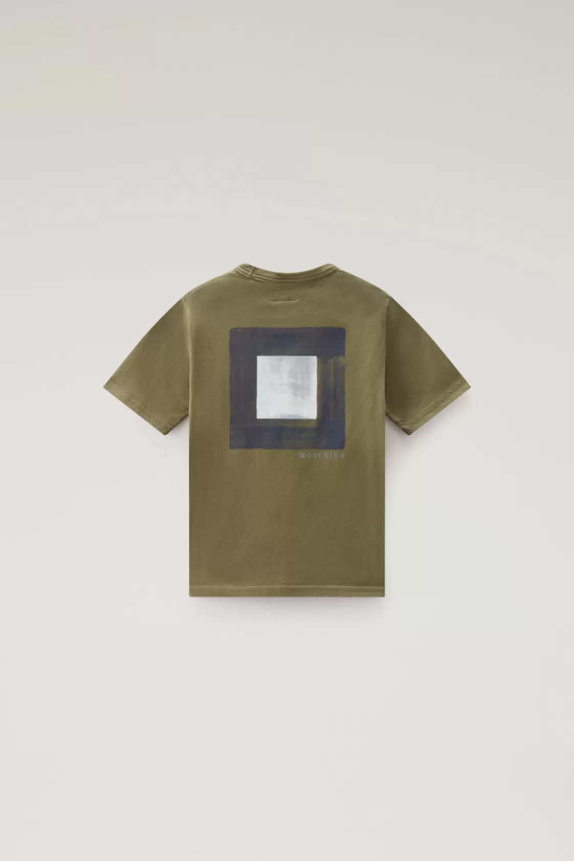 Apparel>woolrich Boys' Pure Cotton T-Shirt With Print Lake Olive