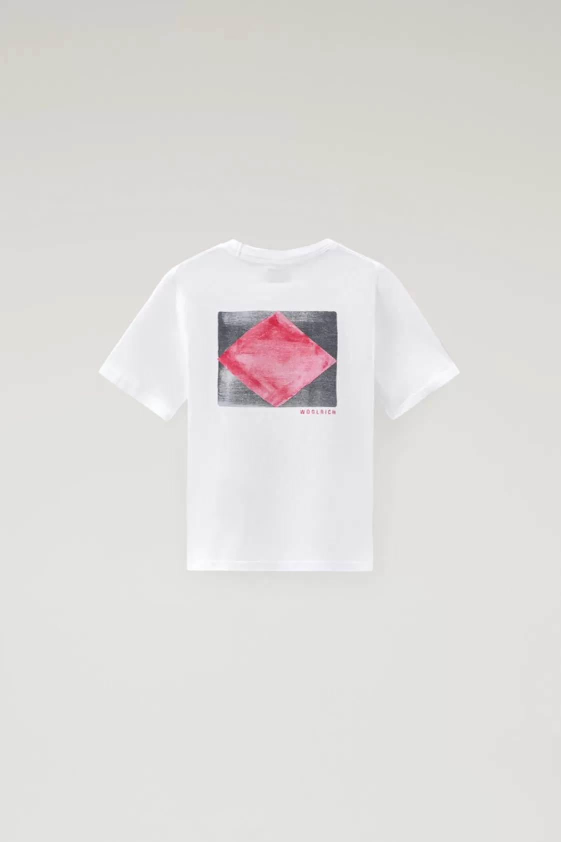 Apparel>woolrich Boys' Pure Cotton T-Shirt With Print Bright White