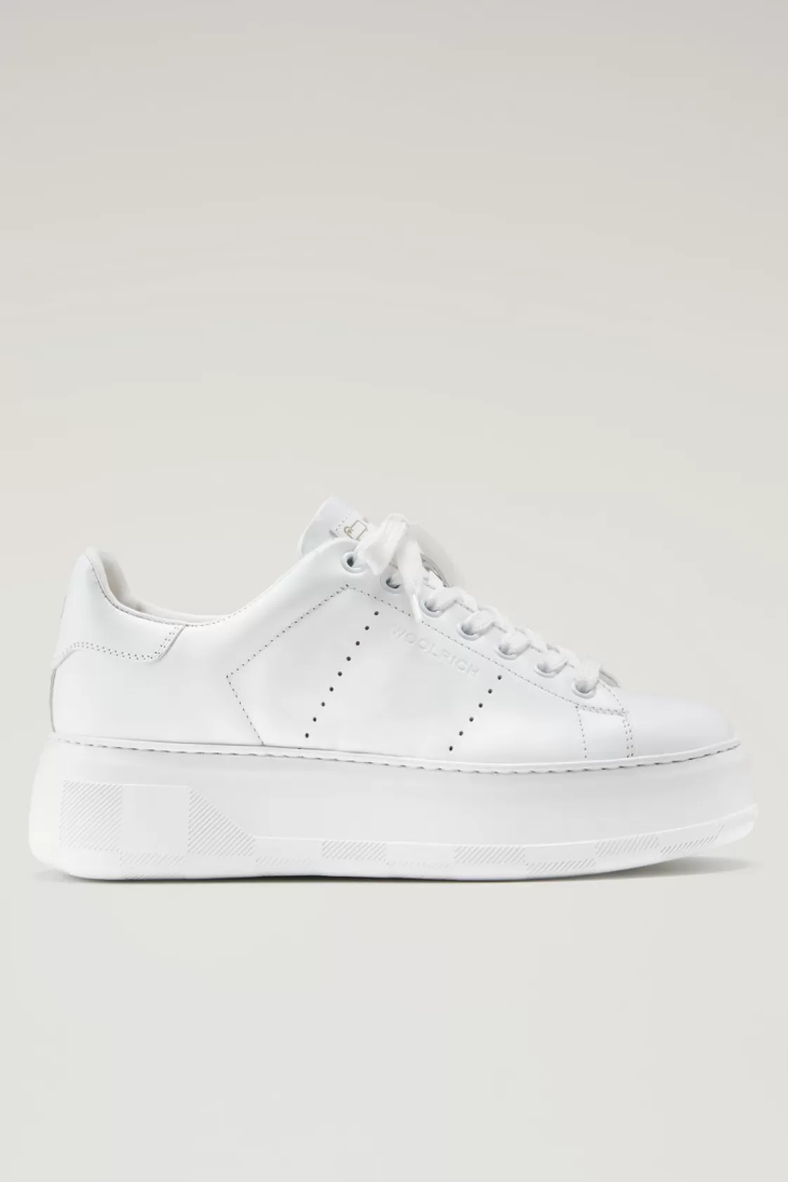 Sneakers>woolrich Chunky Court Sneakers In Leather White White