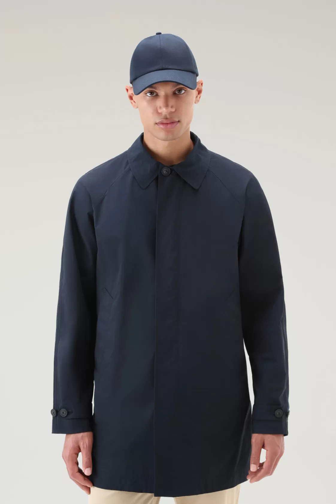 Coats>woolrich City Carcoat In Urban Touch Melton Blue