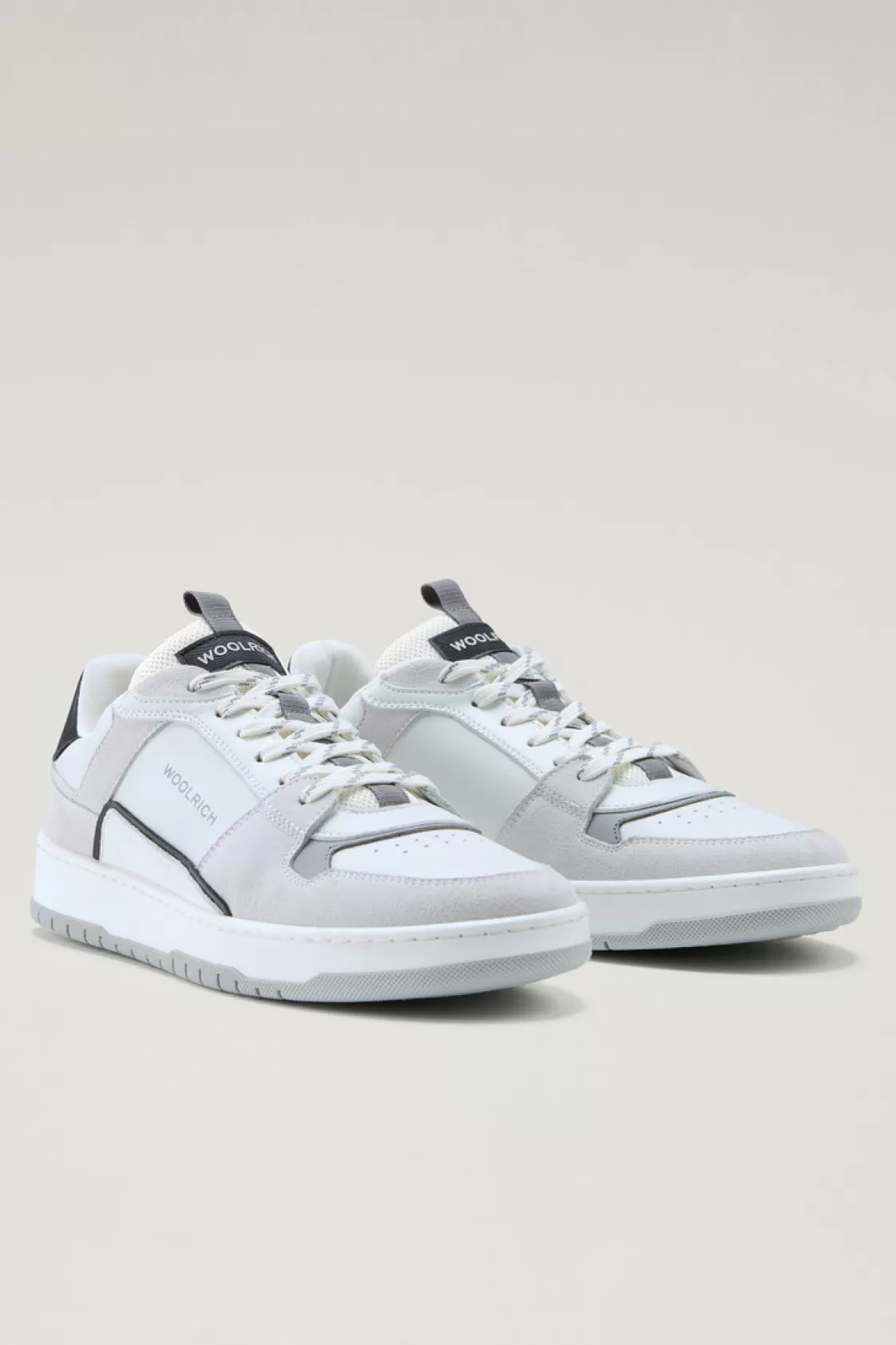 Sneakers>woolrich Classic Basketball Sneakers In Suede White White