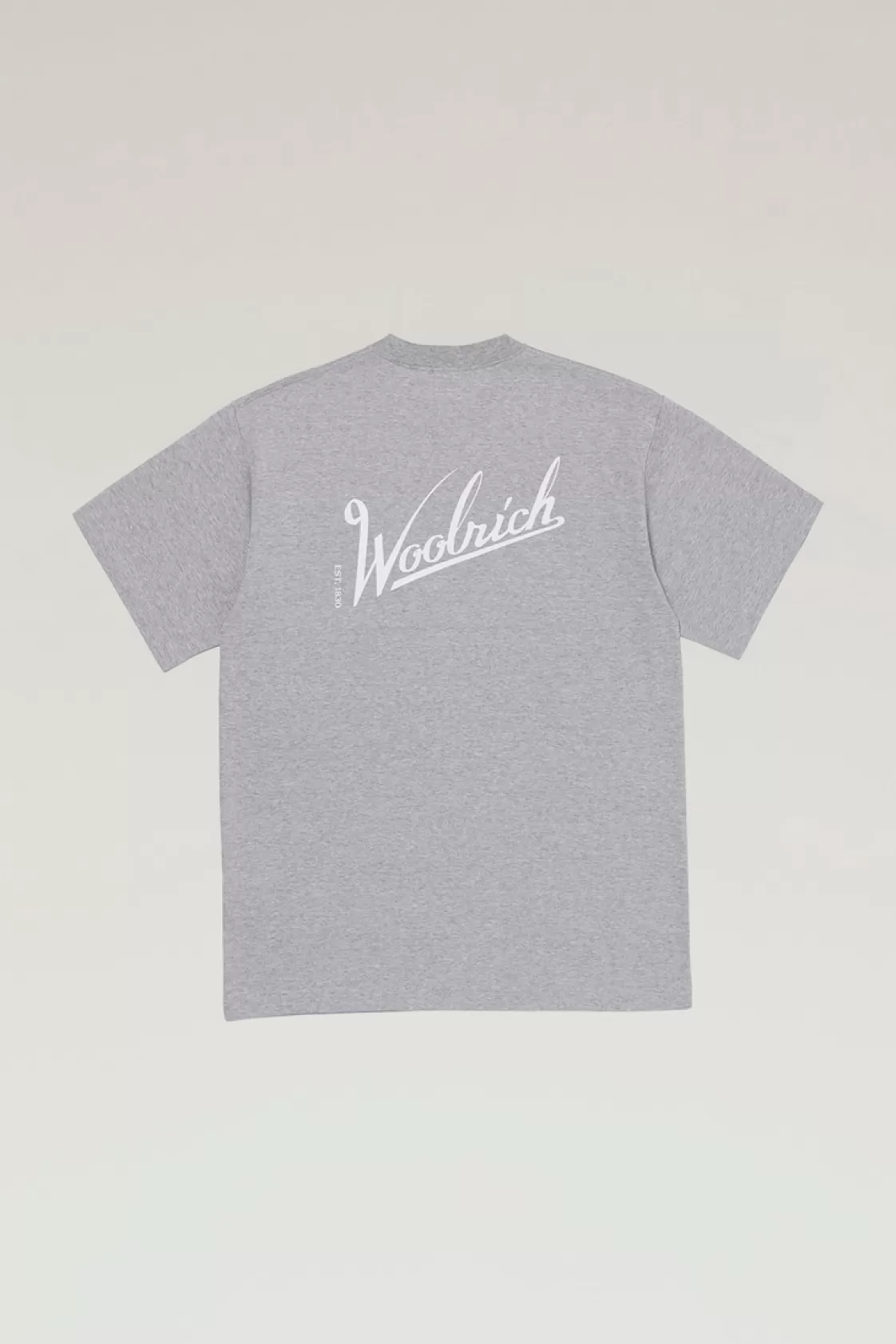 Outdoor Label Designed in Japan | T-Shirts>woolrich COOLMAX Print T-shirt Grey