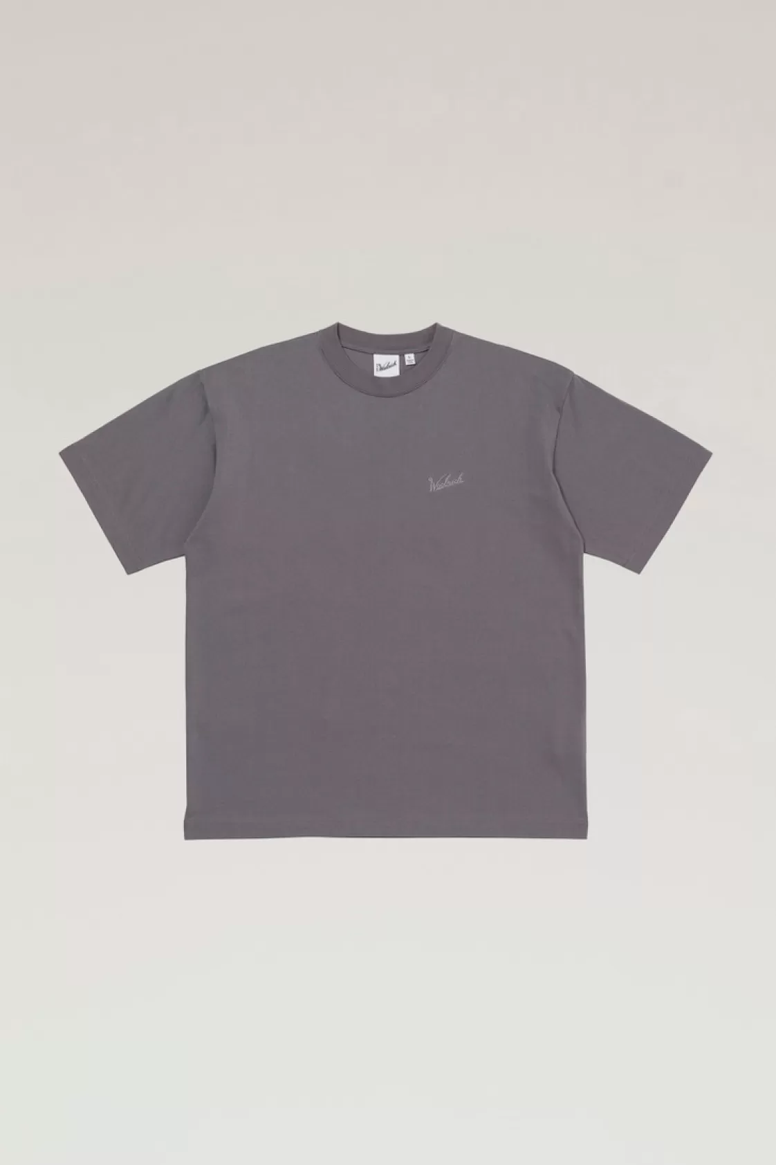 Outdoor Label Designed in Japan | T-Shirts>woolrich COOLMAX T-shirt With Embroidered Logo Ash