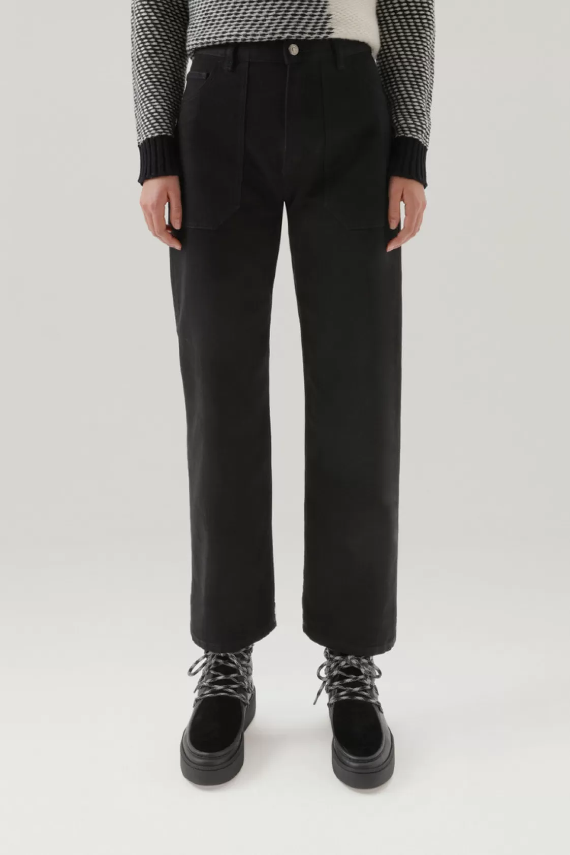 Trousers & Shorts>woolrich Denim Pants In Cotton Black