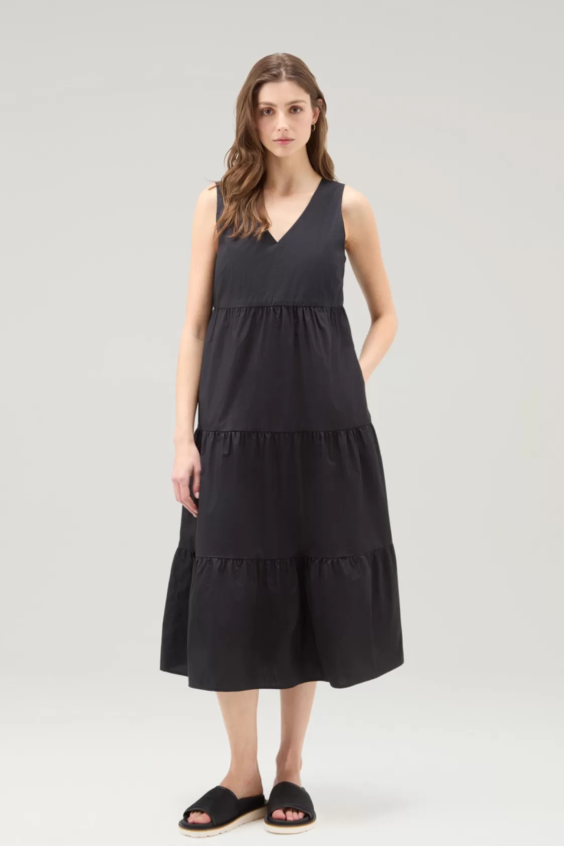 Dresses & Skirts>woolrich Dress In Pure Cotton Poplin Black