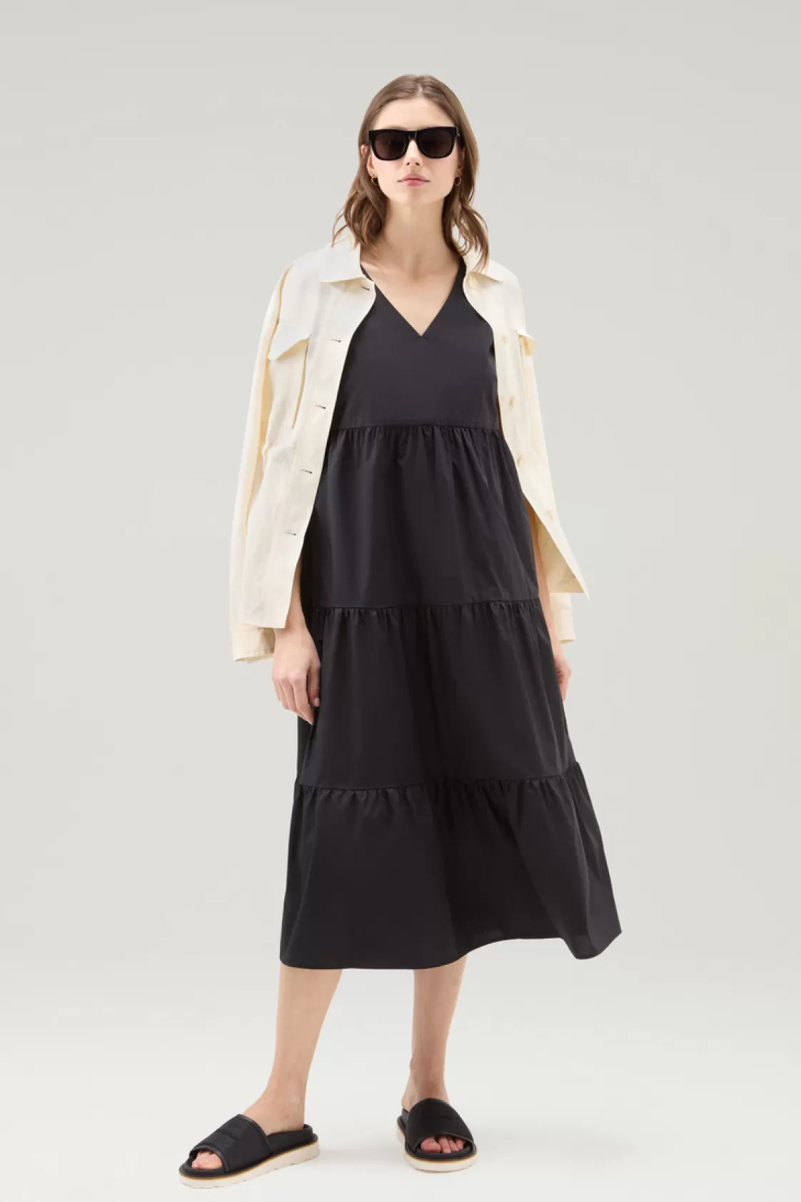 Dresses & Skirts>woolrich Dress In Pure Cotton Poplin Black