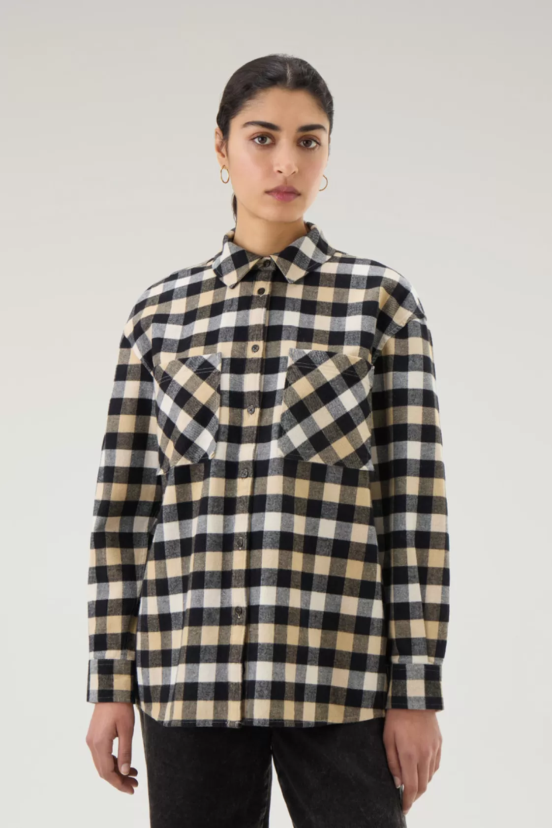 Shirts, Flannels & Shirt Jackets>woolrich Flannel Check Shirt Beige Buffalo