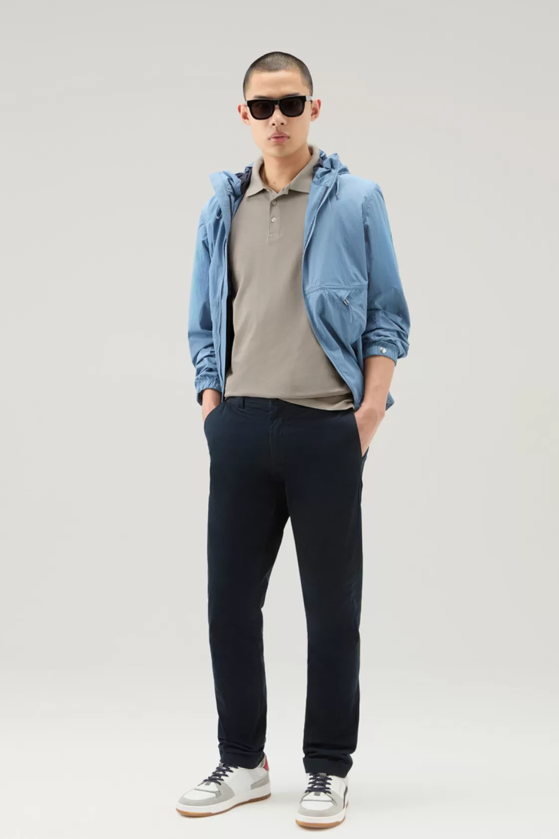 Polos>woolrich Garment-Dyed Mackinack Polo In Stretch Cotton Piquet Rope