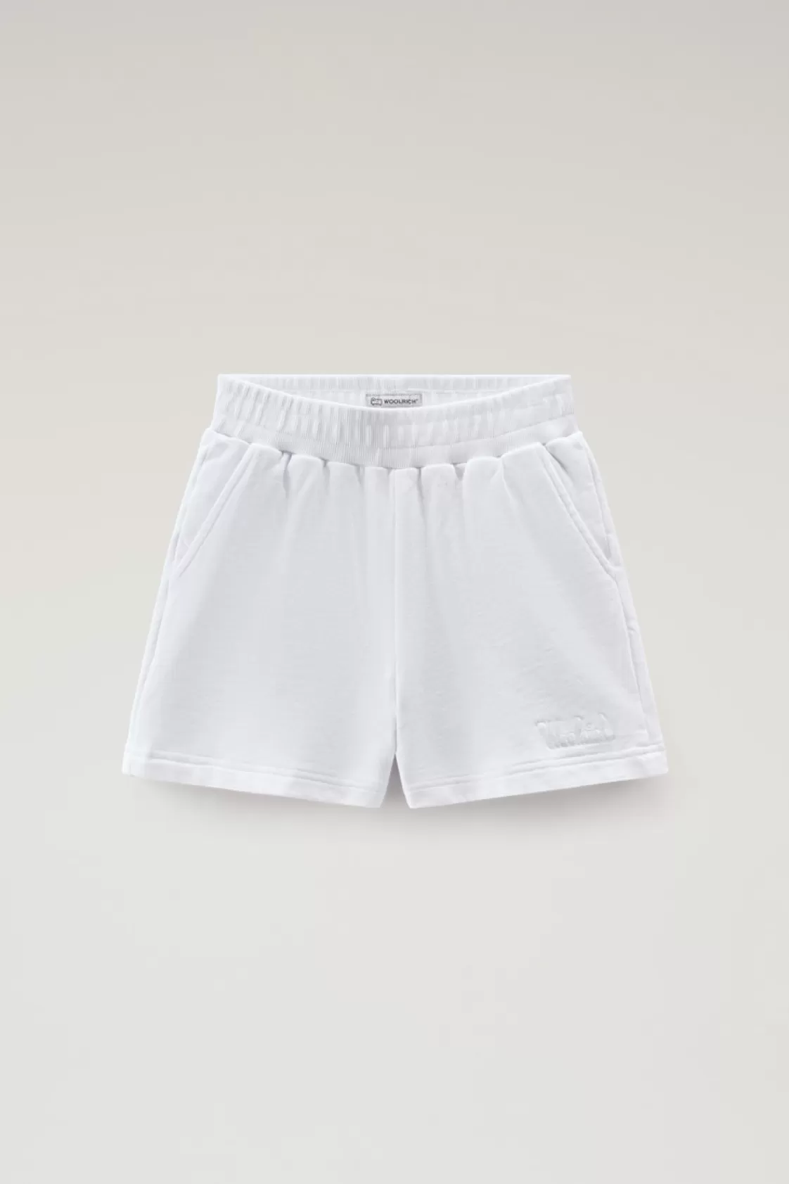 Apparel>woolrich Girls' Pure Cotton Fleece Shorts Bright White