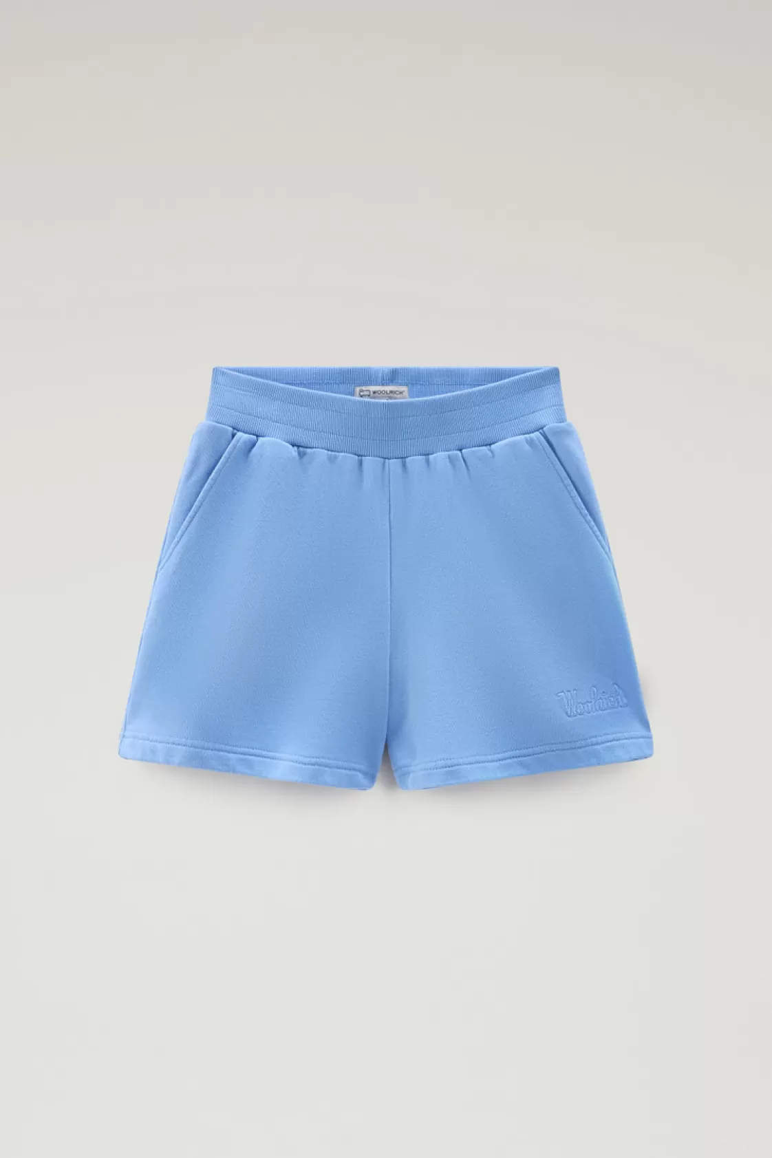 Apparel>woolrich Girls' Pure Cotton Fleece Shorts Sea Breeze