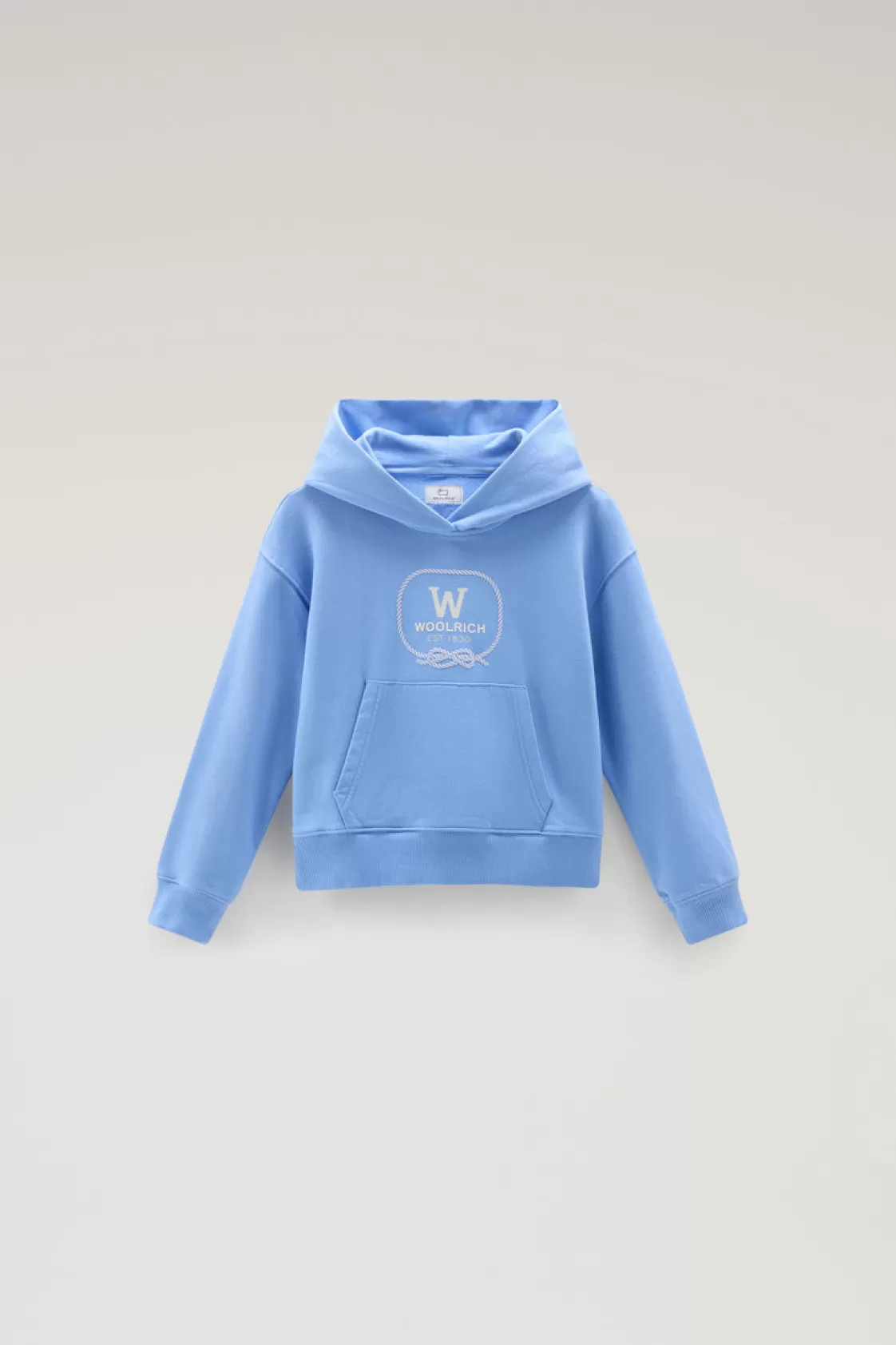 Apparel>woolrich Girls' Pure Cotton Hoodie Sea Breeze