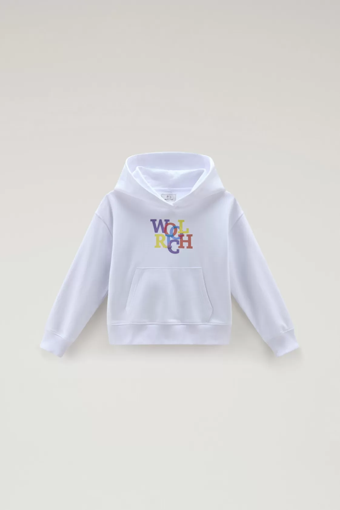 Apparel>woolrich Girls' Pure Cotton Hoodie Bright White