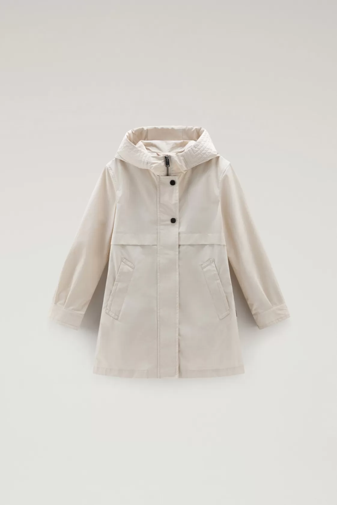 Jackets>woolrich Girls' Summer Parka In Urban Touch Light Oak