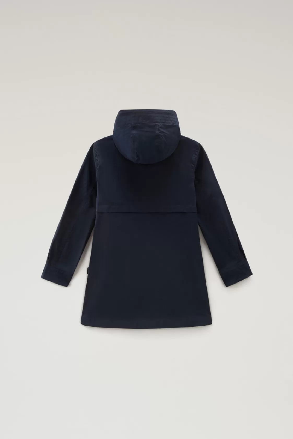 Jackets>woolrich Girls' Summer Parka In Urban Touch Melton Blue