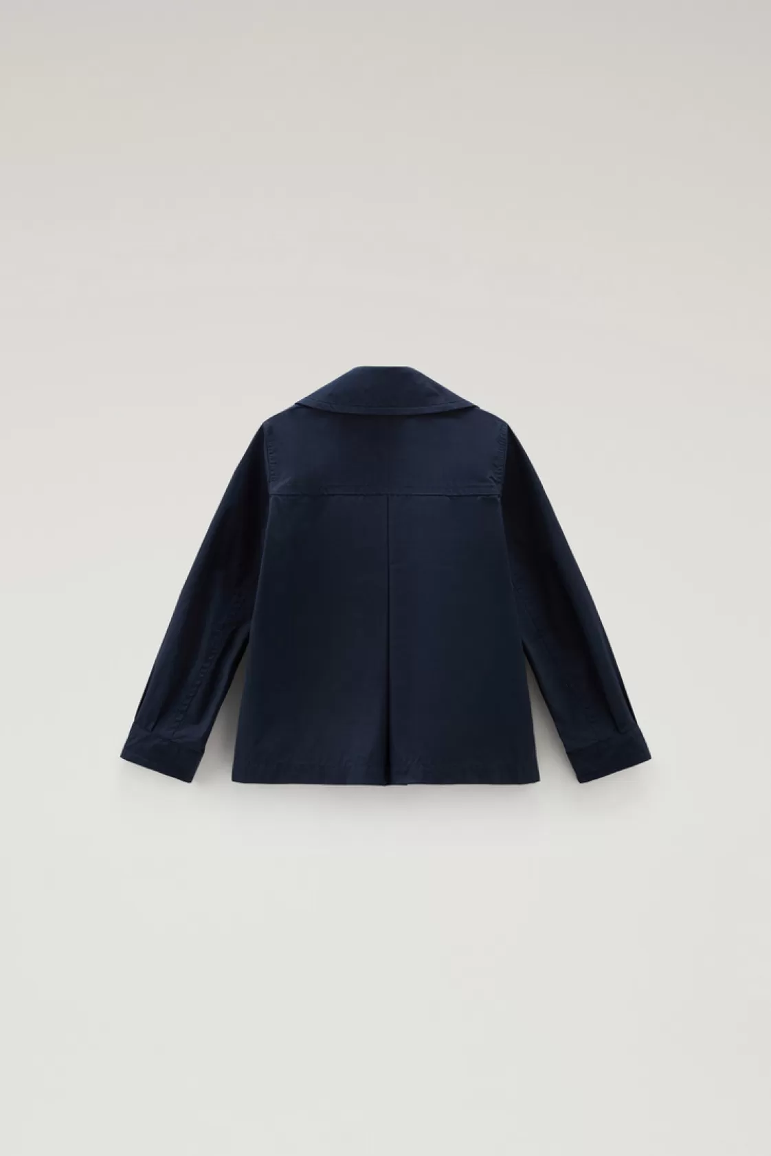 Jackets>woolrich Girls' Summer Peacoat In Urban Touch Melton Blue