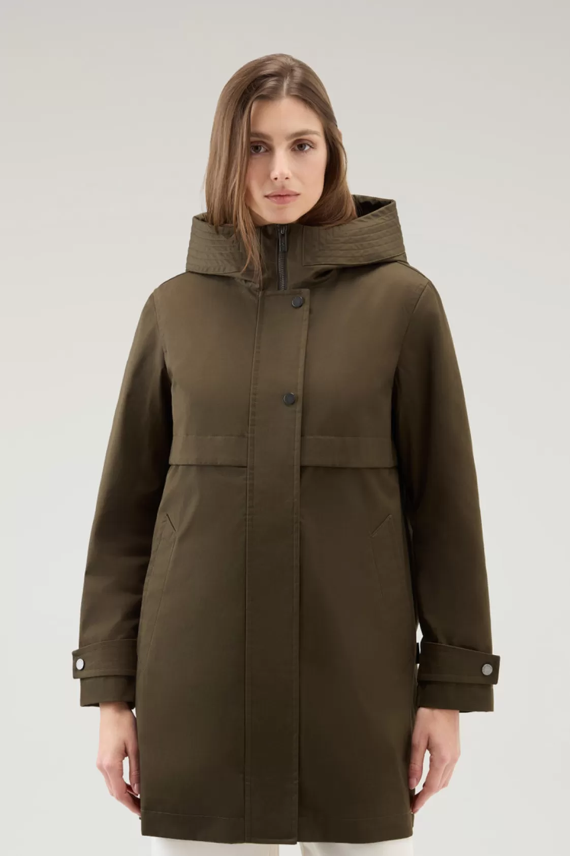 Parkas>woolrich Havice Lightweight Parka In Best Cotton Dark Green