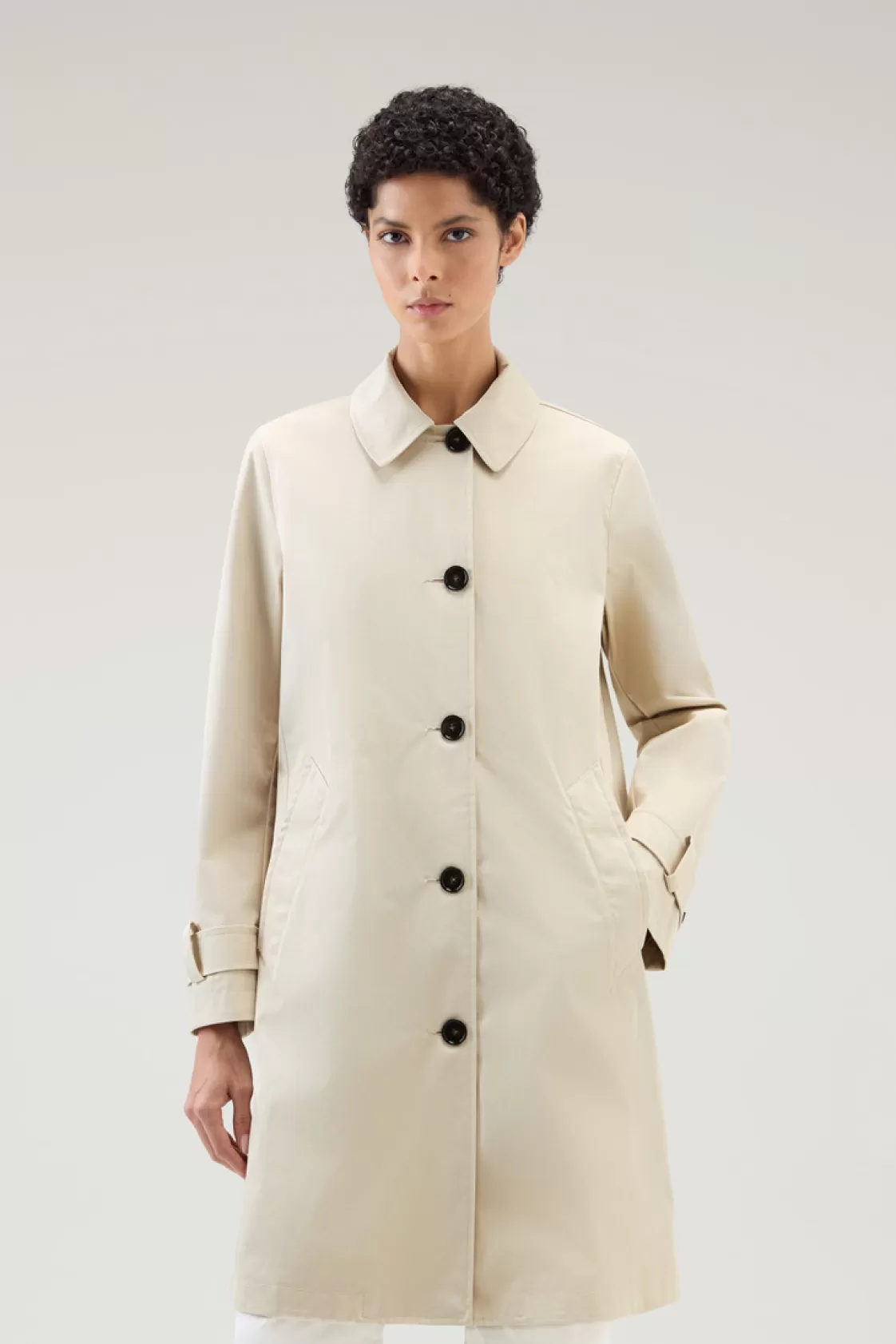 Coats>woolrich Havice Trench Coat In Best Cotton Light Oak