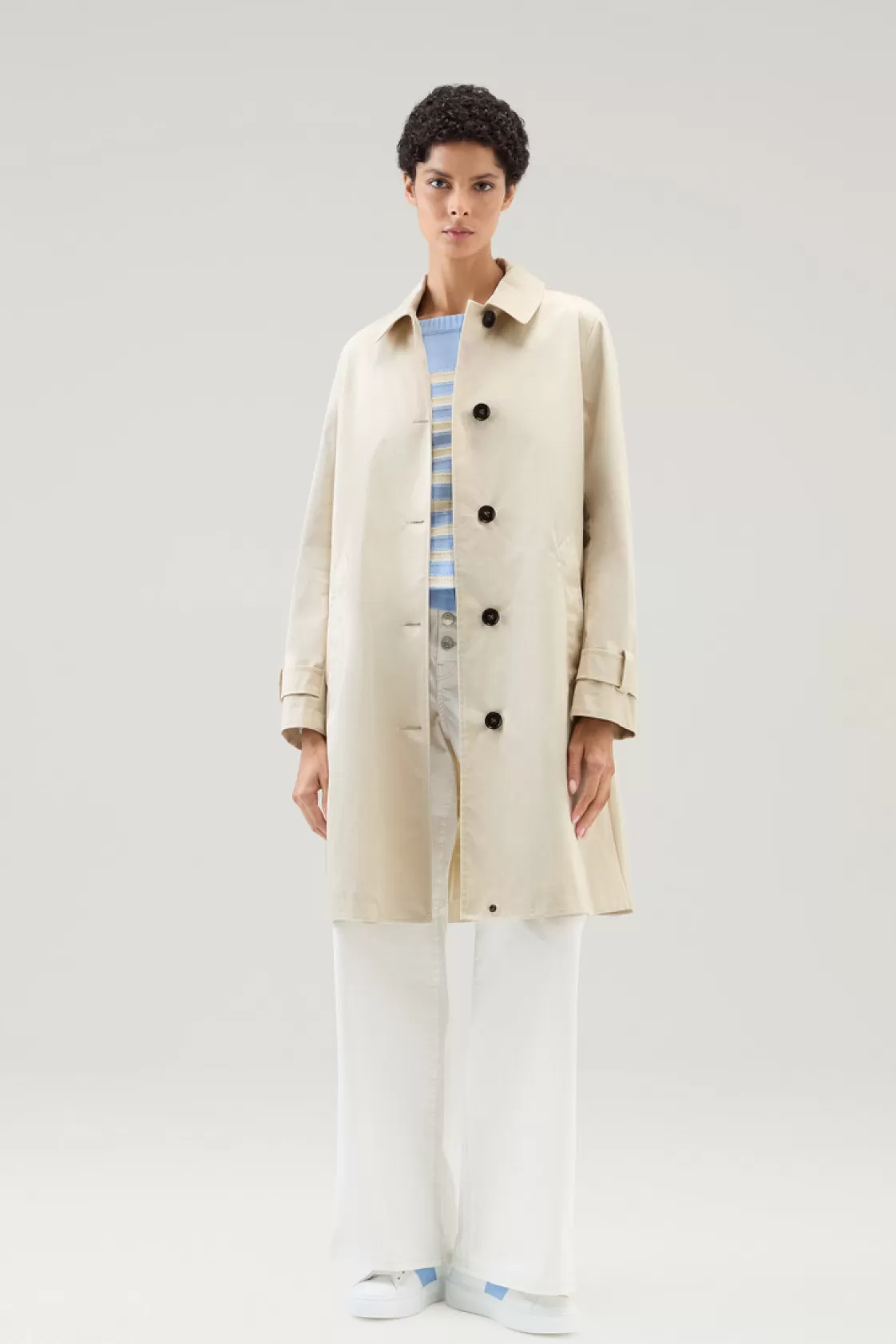 Coats>woolrich Havice Trench Coat In Best Cotton Light Oak