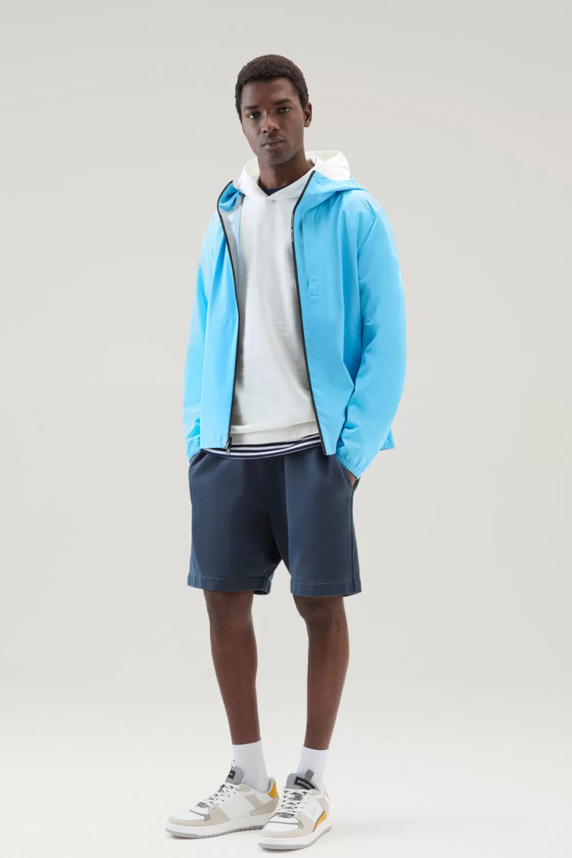 Sweatshirts>woolrich Hooded Pure Cotton Sweatshirt With Pocket Stone