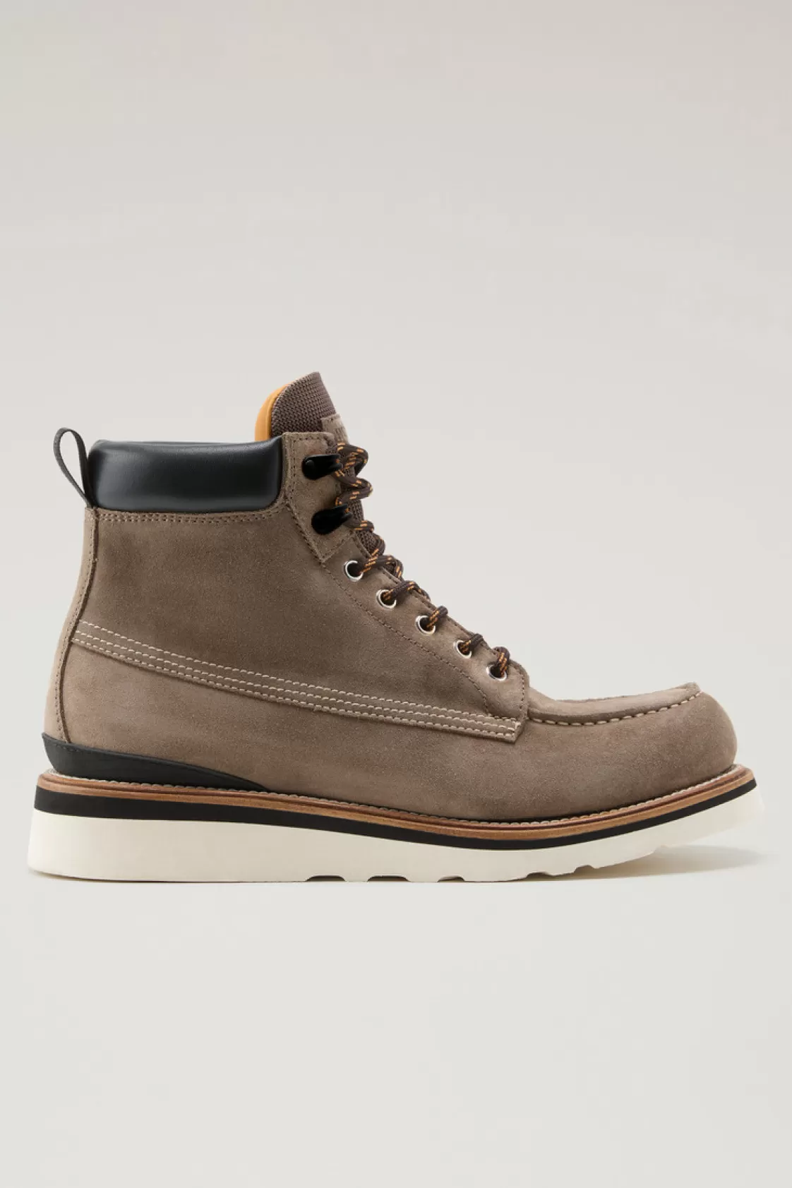 Boots>woolrich Moc Toe Boots In Suede Taupe