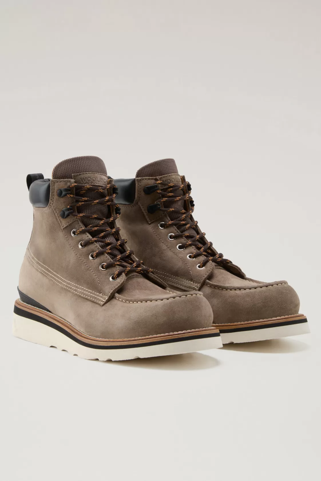 Boots>woolrich Moc Toe Boots In Suede Taupe