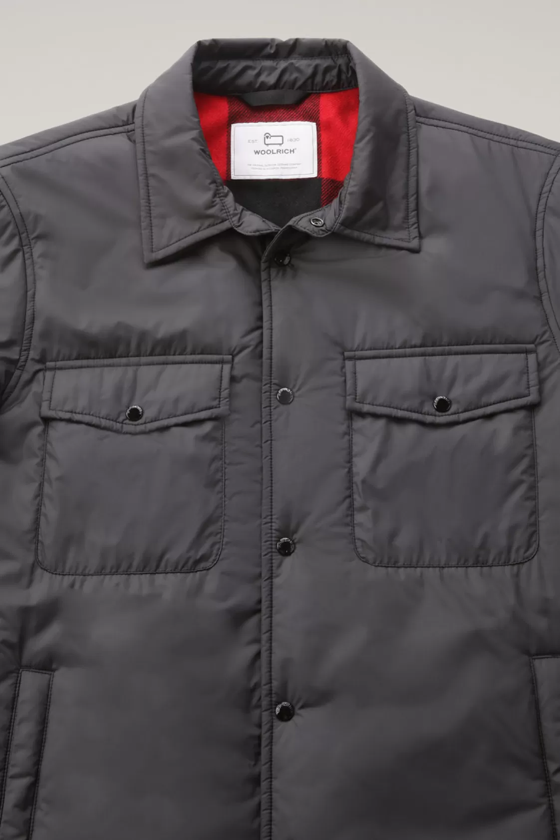 Overshirts & Shirt Jackets>woolrich Padded Alaskan Microfiber Overshirt Black