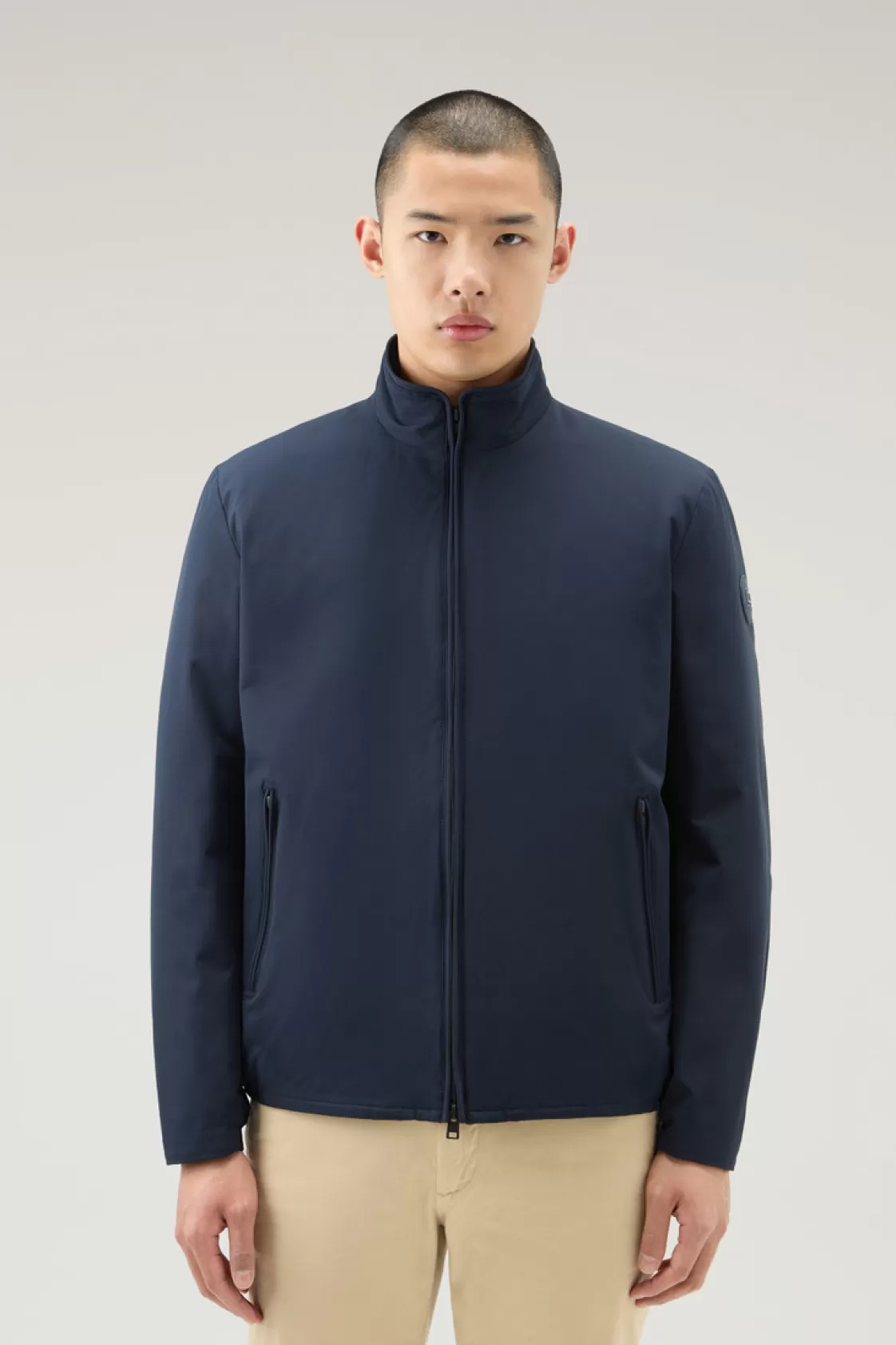 Waterproof | Lightweight Down Jackets>woolrich Padded Sailing Bomber Melton Blue