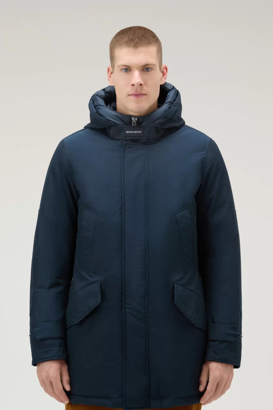 Parkas | Icons>woolrich Polar Parka With High Collar Melton Blue