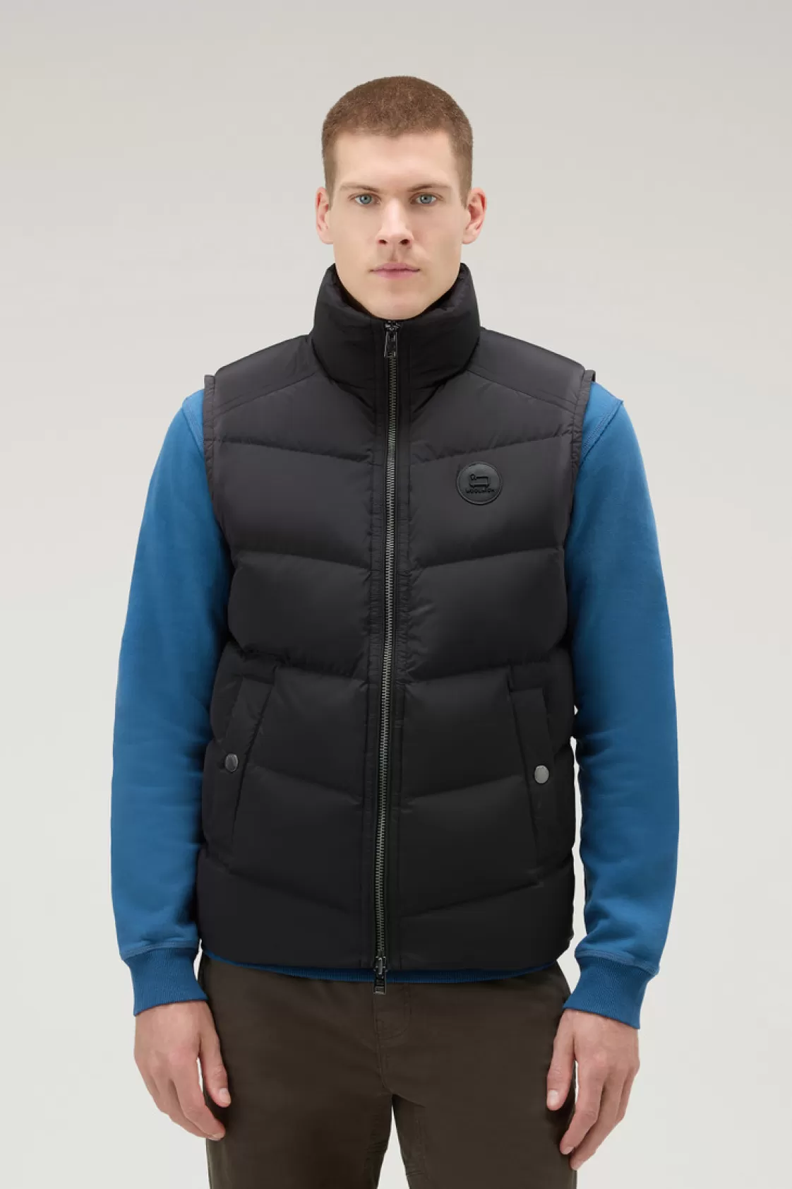 Vests>woolrich Premium Padded Vest In Stretch Nylon Black